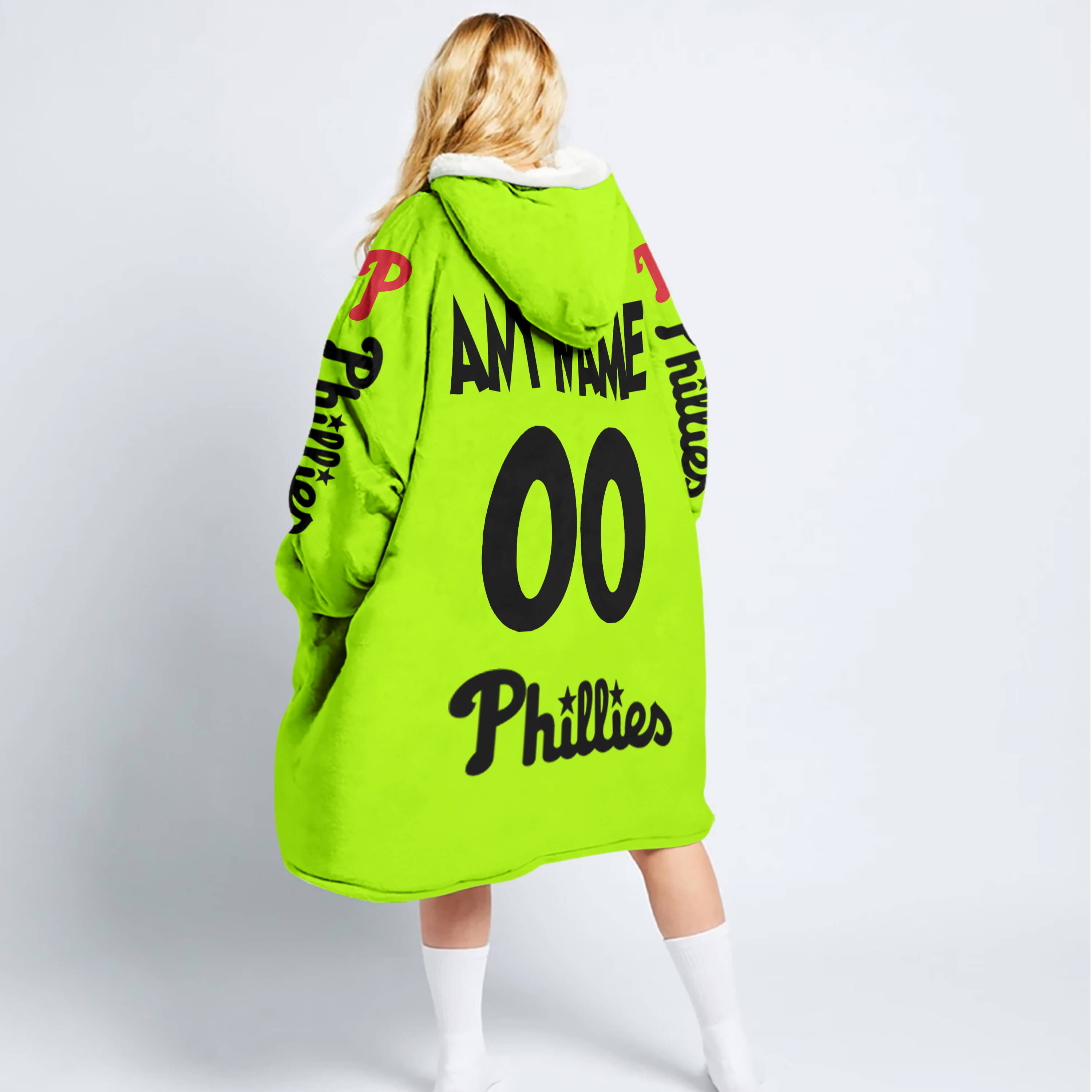 Grinch - Custom Name - Philadelphia Phillies - Oodie Blanket - Image 2