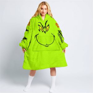 Grinch - Custom Name - St. Louis Cardinals - Oodie Blanket