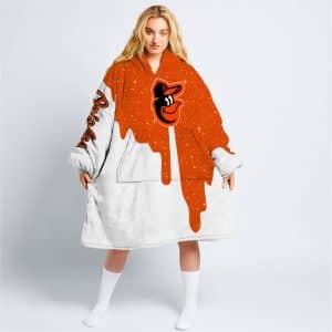 Limited Edition - Custom Name - Baltimore Orioles - Oodie Blanket