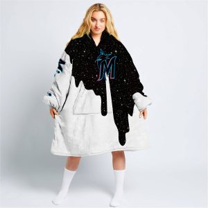 Limited Edition - Custom Name - Miami Marlins - Oodie Blanket