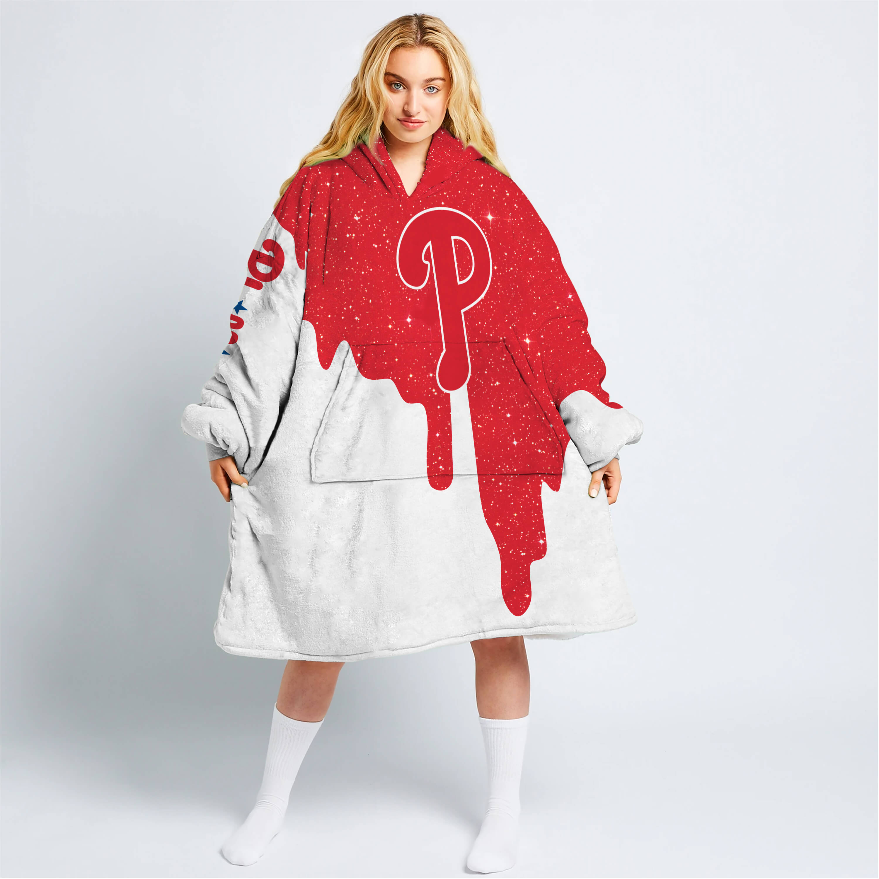 Limited Edition - Custom Name - Philadelphia Phillies - Oodie Blanket