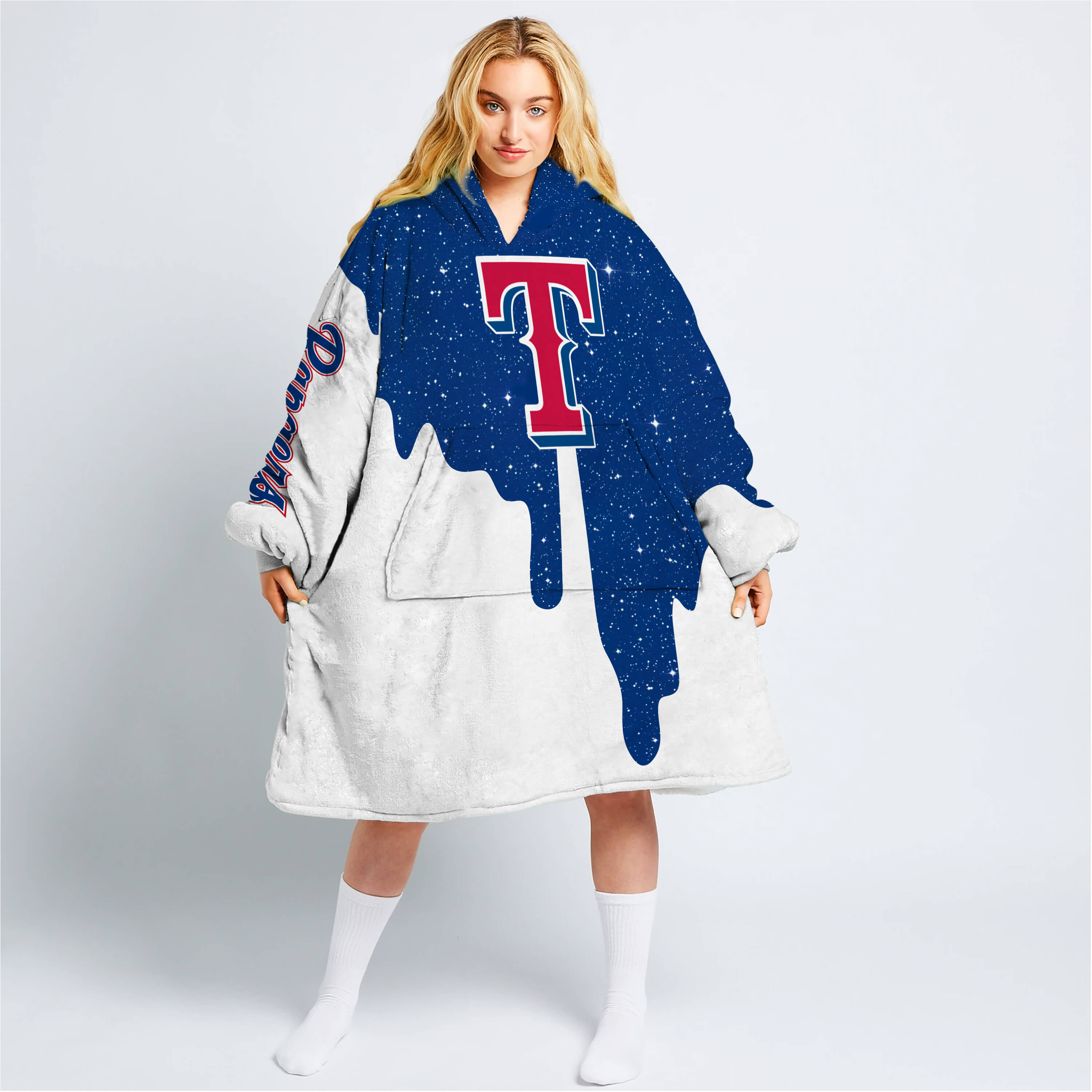 Limited Edition - Custom Name - Texas Rangers - Oodie Blanket