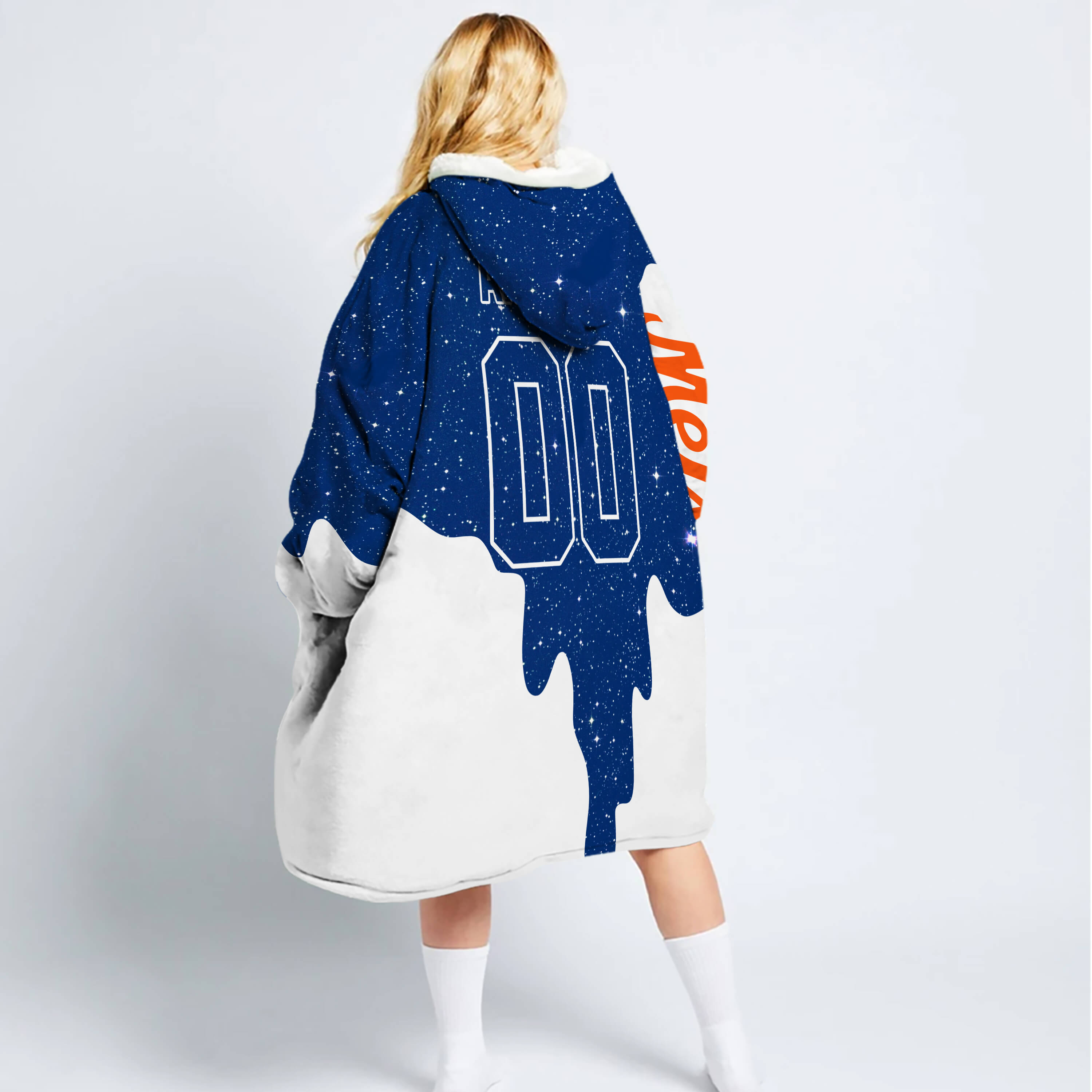 Limited Edition - Custom Name - New York Mets - Oodie Blanket - Image 2