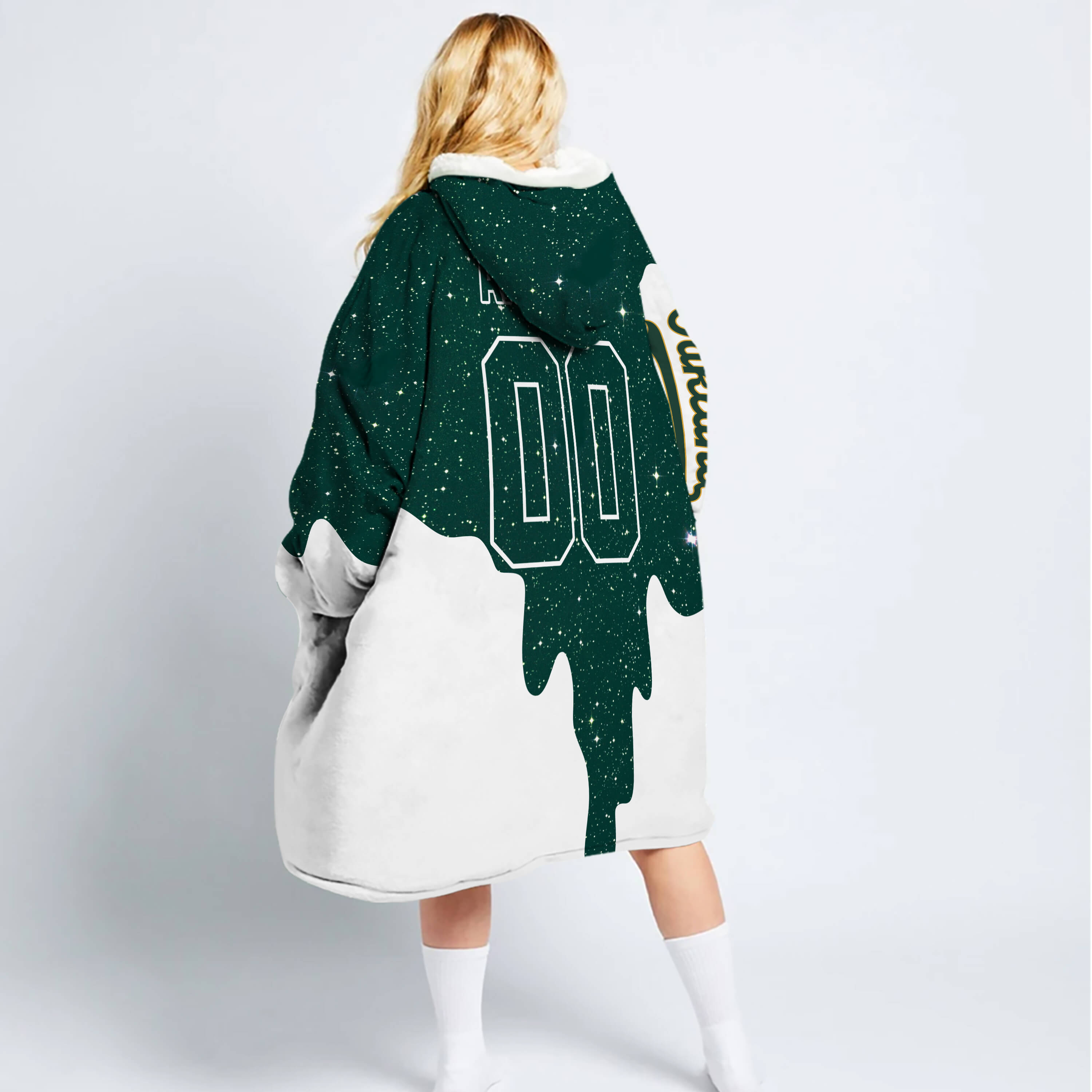Limited Edition - Custom Name - Oakland Athletics - Oodie Blanket - Image 2