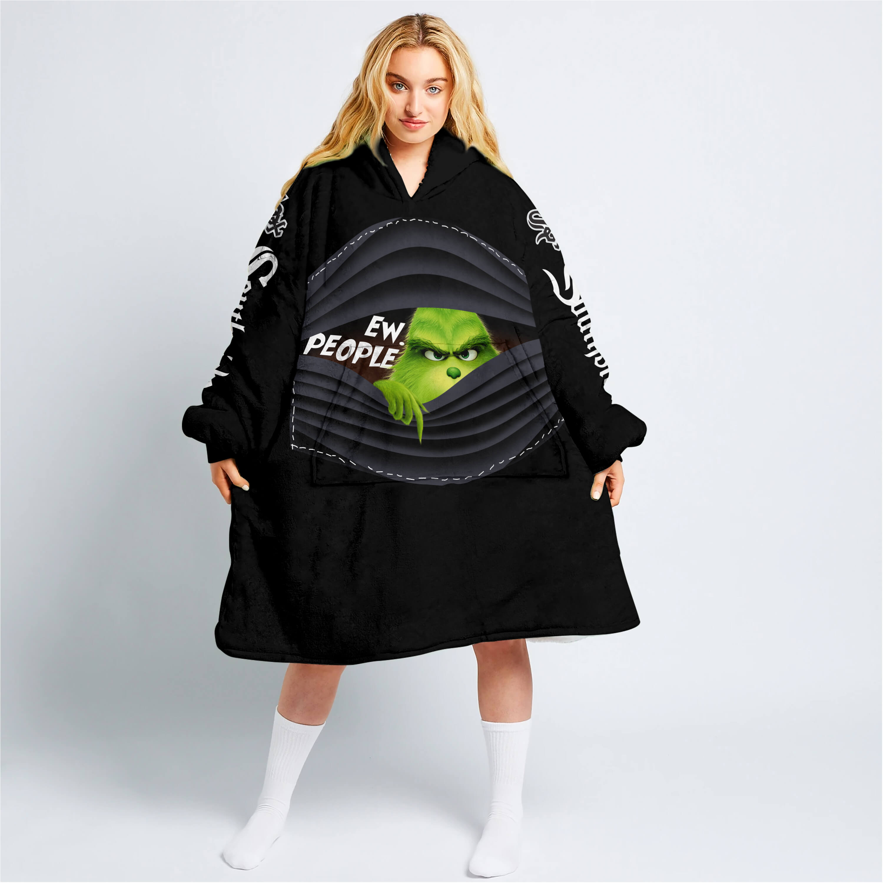 Grinch - Ew People - Chicago White Sox - Oodie Blanket