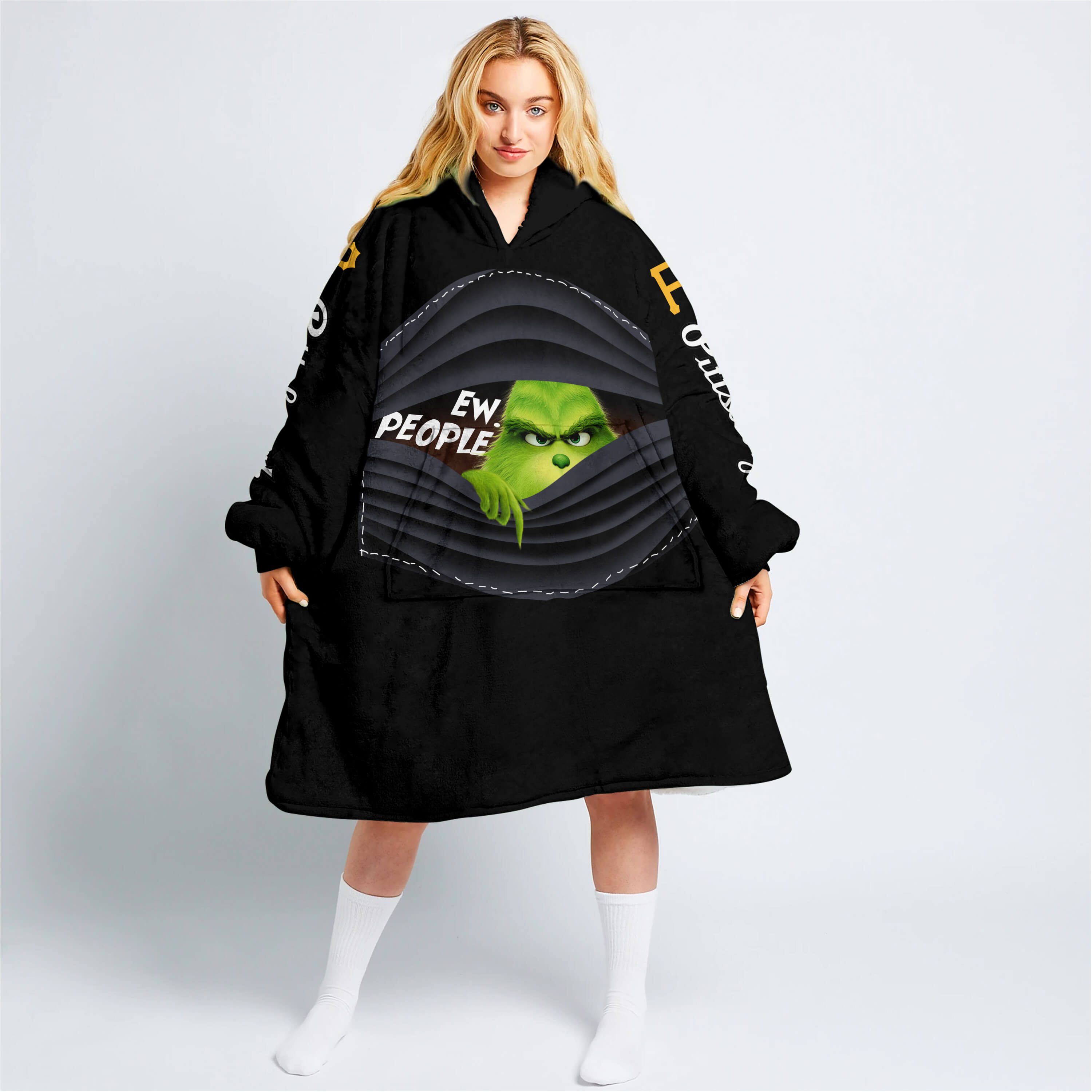 Grinch - Ew People - Pittsburgh Pirates - Oodie Blanket
