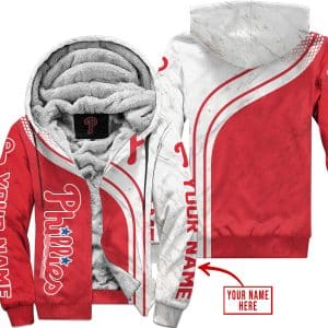 Limited Edition Mlb  -  Custom Name  V2  -  Philadelphia Phillies - Fleece Zip Hoodie