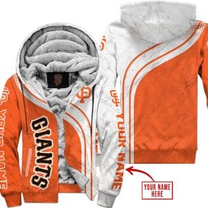 Limited Edition Mlb  -  Custom Name  V2  -  San Francisco Giants - Fleece Zip Hoodie