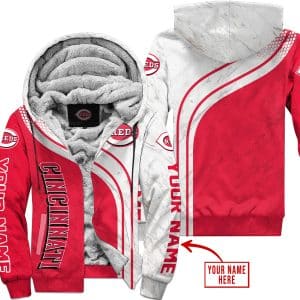 Limited Edition Mlb  -  Custom Name  V2  -  Cincinnati Reds - Fleece Zip Hoodie