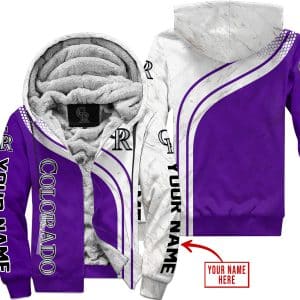 Limited Edition Mlb  -  Custom Name  V2  -  Colorado Rockies - Fleece Zip Hoodie
