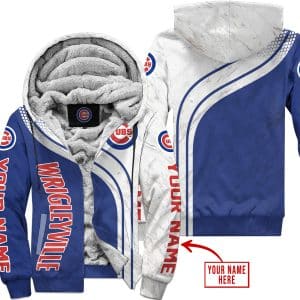 Limited Edition Mlb  -  Custom Name  V2  -  Chicago Cubs - Fleece Zip Hoodie
