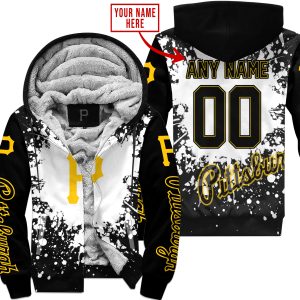 Limited Edition Mlb - Custom Name - Pittsburgh Pirates - Fleece Zip Hoodie