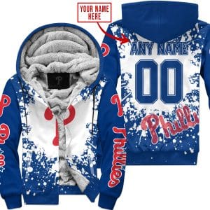 Limited Edition Mlb - Custom Name - Philadelphia Phillies - Fleece Zip Hoodie