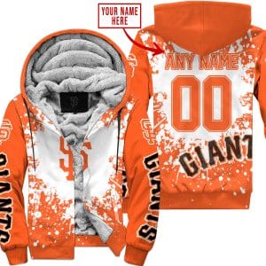 Limited Edition Mlb - Custom Name - San Francisco Giants - Fleece Zip Hoodie