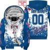 Limited Edition Mlb - Custom Name - Texas Rangers - Fleece Zip Hoodie