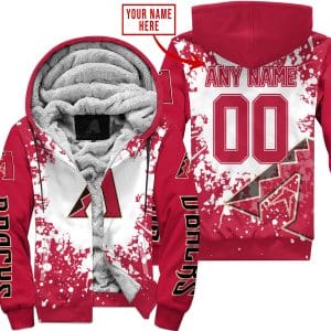 Limited Edition Mlb - Custom Name - Arizona Diamondbacks - Fleece Zip Hoodie