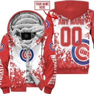 Limited Edition Mlb - Custom Name - Chicago Cubs - Fleece Zip Hoodie