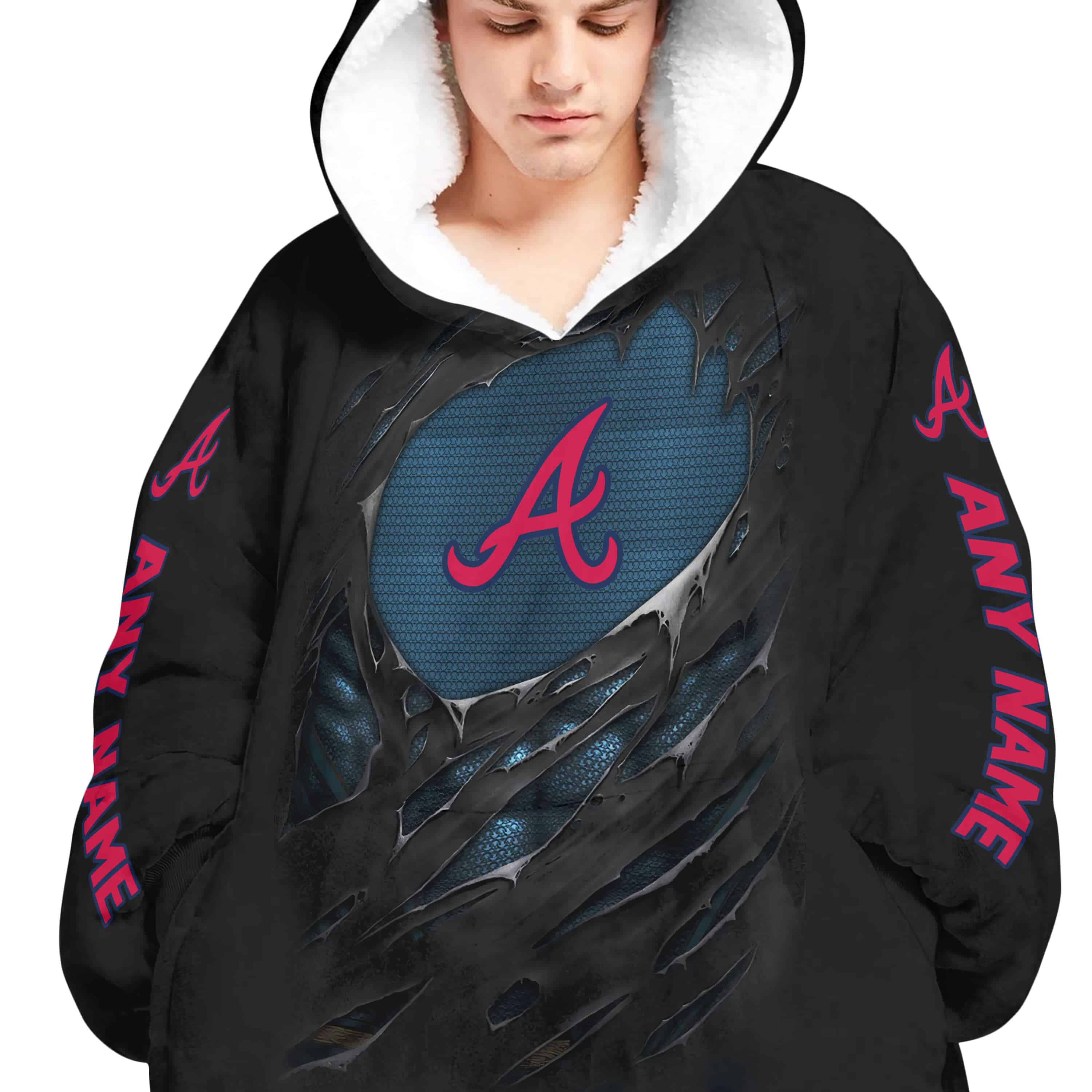 Limited Edition Superman - Atlanta Braves - Oodie Blanket - Image 4