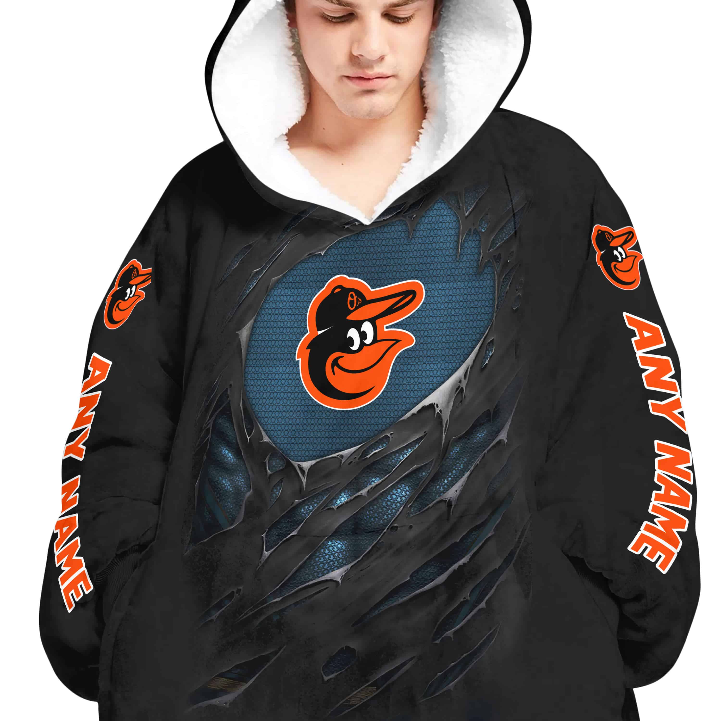 Limited Edition Superman - Baltimore Orioles - Oodie Blanket - Image 4