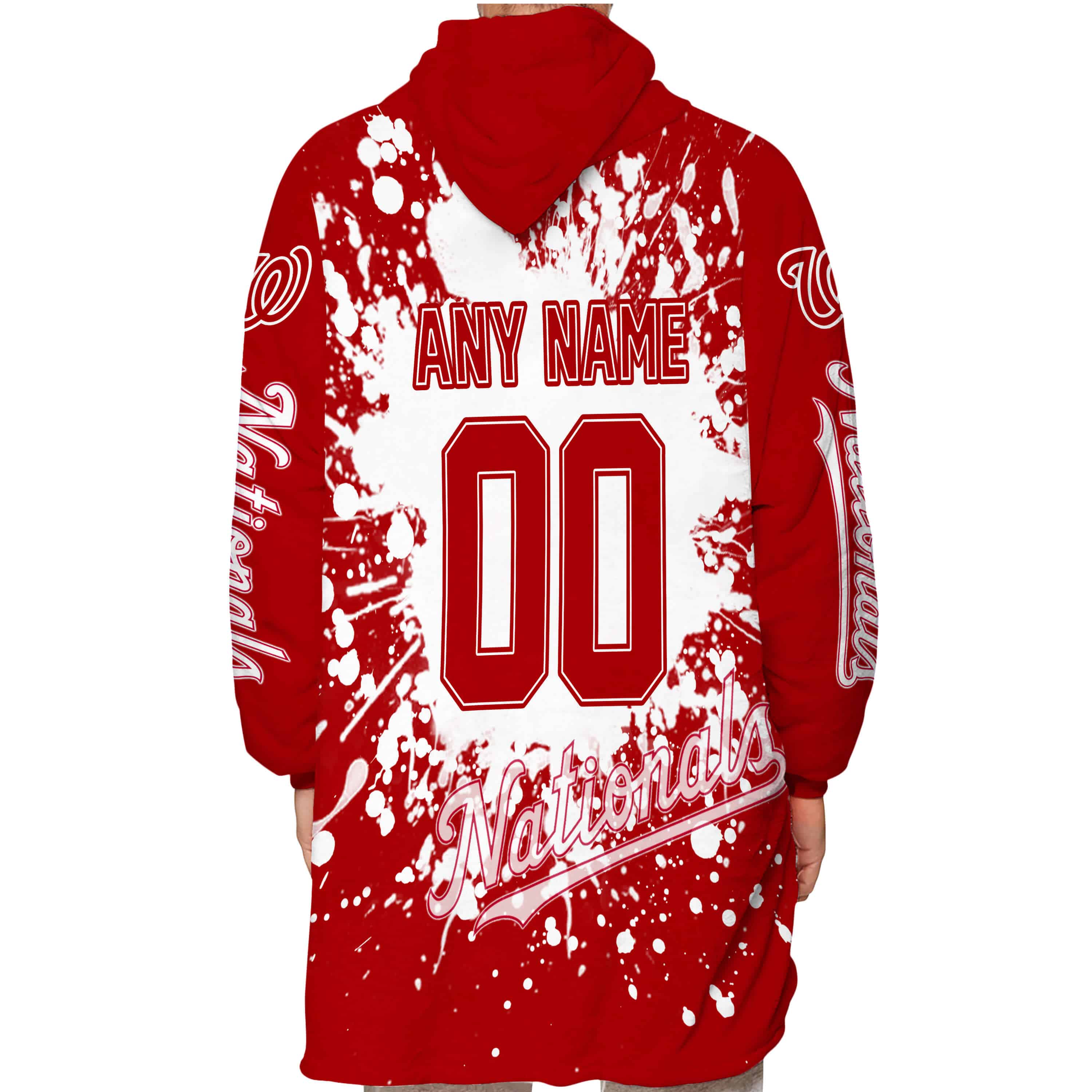 Limited Edition Mlb - Custom Name - Washington Nationals - Oodie Blanket - Image 5