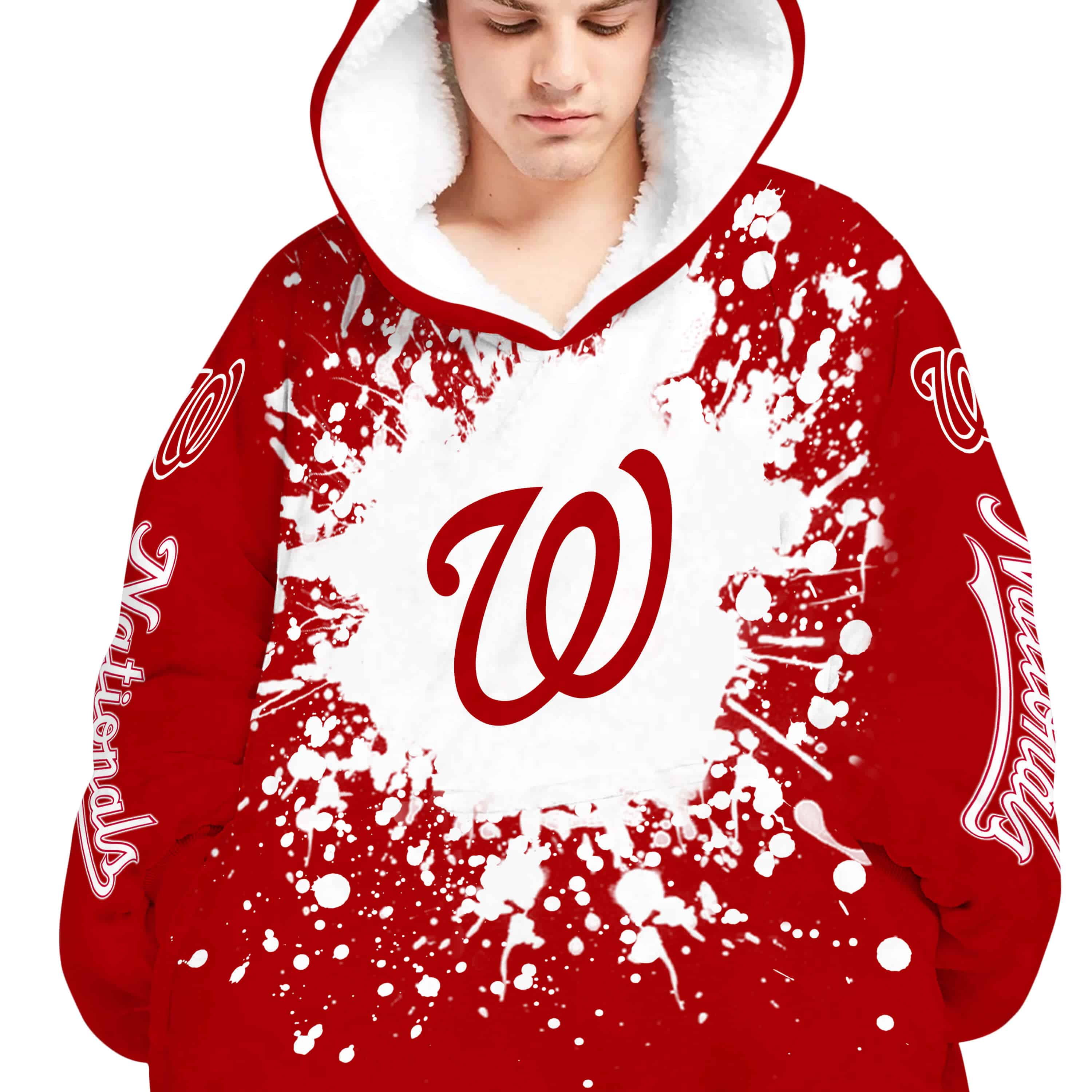 Limited Edition Mlb - Custom Name - Washington Nationals - Oodie Blanket - Image 4