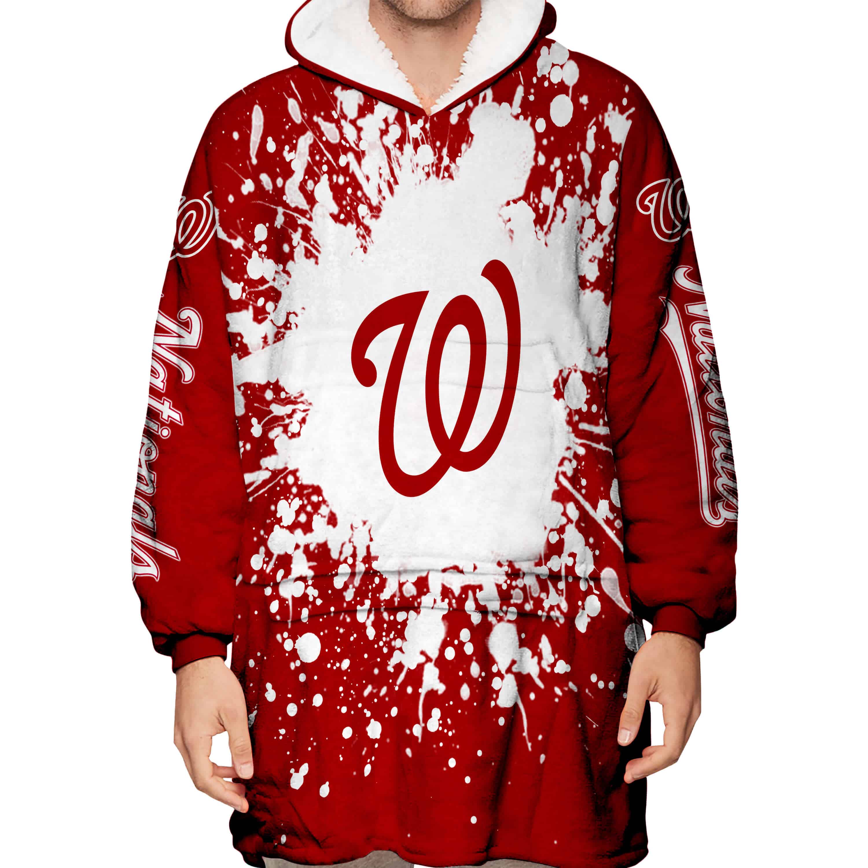 Limited Edition Mlb - Custom Name - Washington Nationals - Oodie Blanket - Image 3