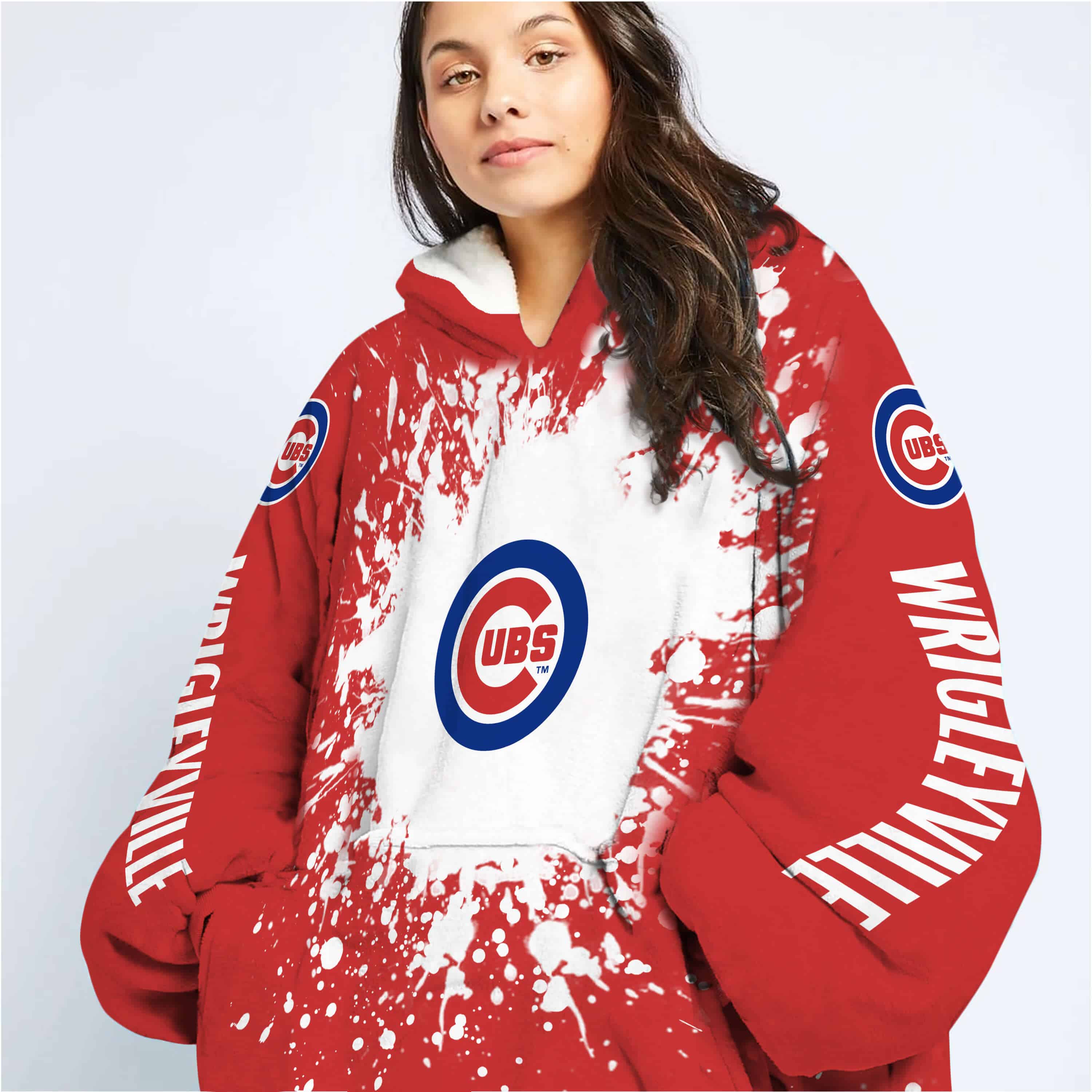 Limited Edition Mlb - Custom Name - Chicago Cubs - Oodie Blanket - Image 2