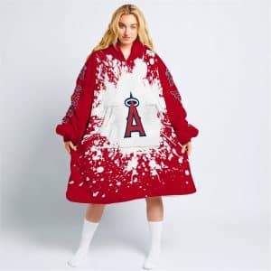 Limited Edition Mlb - Custom Name - Los Angeles Angels - Oodie Blanket