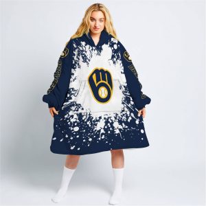 Limited Edition Mlb - Custom Name - Milwaukee Brewers - Oodie Blanket