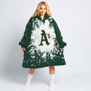 Limited Edition Mlb - Custom Name - Oakland Athletics - Oodie Blanket