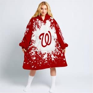 Limited Edition Mlb - Custom Name - Washington Nationals - Oodie Blanket