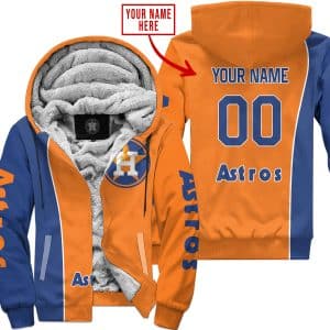Limited Edition - Custom Name Mlb - Houston Astros - Fleece Zip Hoodie