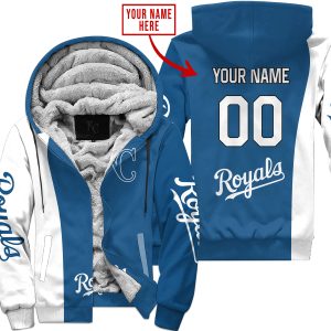 Limited Edition - Custom Name Mlb - Kansas City Royals - Fleece Zip Hoodie