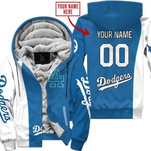 Limited Edition - Custom Name Mlb - Los Angeles Dodgers - Fleece Zip Hoodie