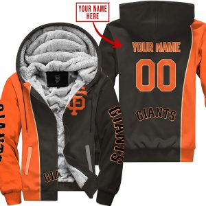 Limited Edition - Custom Name Mlb - San Francisco Giants - Fleece Zip Hoodie