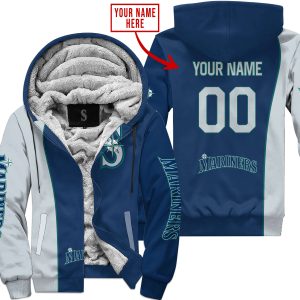 Limited Edition - Custom Name Mlb - Seattle Mariners - Fleece Zip Hoodie