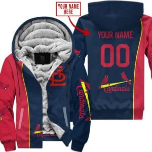 Limited Edition - Custom Name Mlb - St. Louis Cardinals - Fleece Zip Hoodie