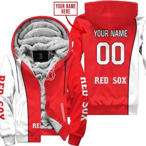 Limited Edition - Custom Name Mlb - Boston Red Sox - Fleece Zip Hoodie