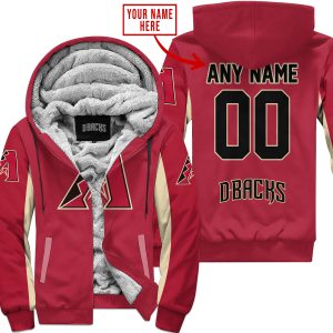 Mlb - Limited Edition - Custom Name V1 - Arizona Diamondbacks - Fleece Zip Hoodie