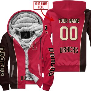 Limited Edition - Custom Name Mlb - Arizona Diamondbacks - Fleece Zip Hoodie