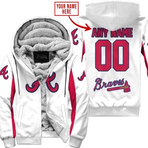 Mlb - Limited Edition - Custom Name V1 - Atlanta Braves - Fleece Zip Hoodie