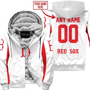 Mlb - Limited Edition - Custom Name V1 - Boston Red Sox - Fleece Zip Hoodie