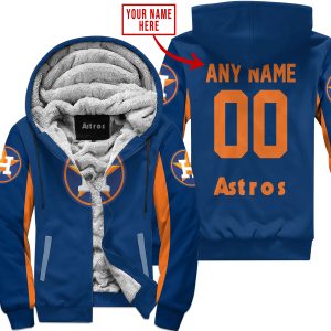 Mlb - Limited Edition - Custom Name V1 - Houston Astros - Fleece Zip Hoodie