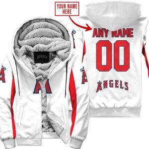 Mlb - Limited Edition - Custom Name V1 - Los Angeles Angels - Fleece Zip Hoodie