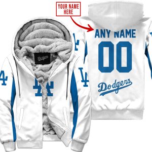 Mlb - Limited Edition - Custom Name V1 - Los Angeles Dodgers - Fleece Zip Hoodie