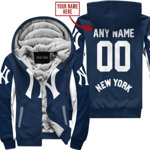 Mlb - Limited Edition - Custom Name V1 - New York Yankees - Fleece Zip Hoodie
