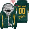 Mlb - Limited Edition - Custom Name V1 - Oakland Athletics - Fleece Zip Hoodie