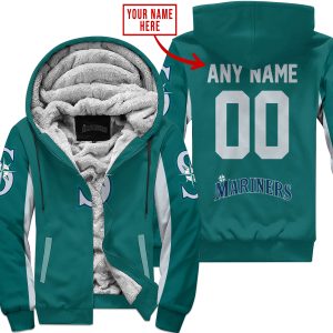 Mlb - Limited Edition - Custom Name V1 - Seattle Mariners - Fleece Zip Hoodie
