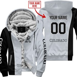 Limited Edition - Custom Name Mlb - Colorado Rockies - Fleece Zip Hoodie