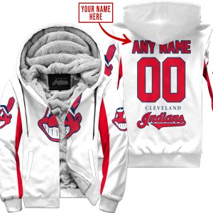 Mlb - Limited Edition - Custom Name V1 - Cleveland Indians - Fleece Zip Hoodie